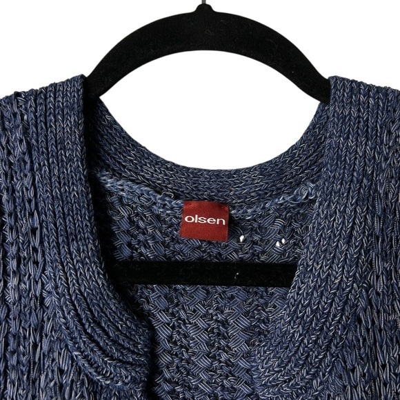 Olsen Blue One Button Vest 10 - Picture 4 of 6